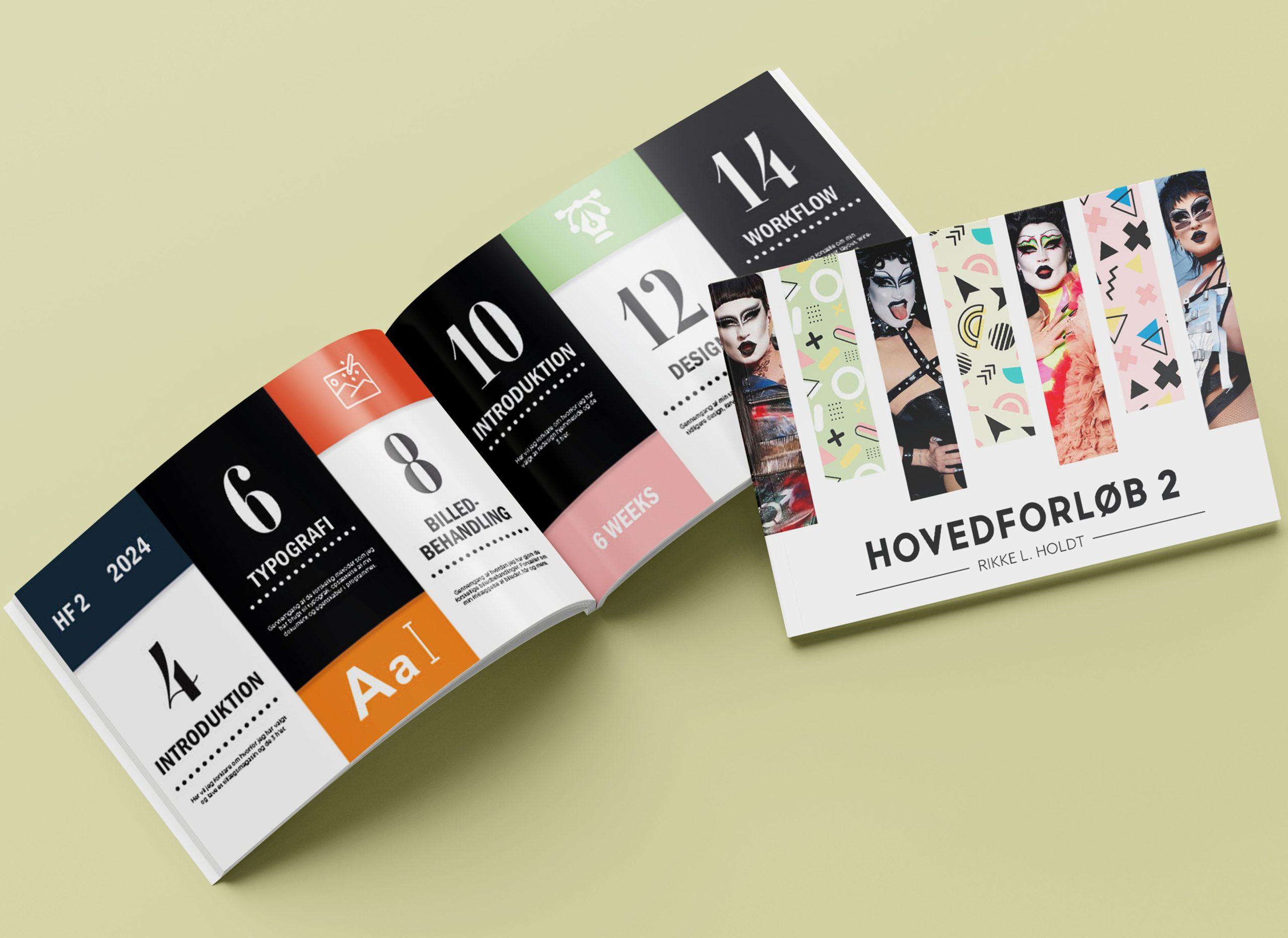 Hovedforløbs dokumentation som mediegrafiker på HF2. Design, logo, HF2, Hovedforløb 2, mediegrafiker.